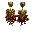 Orecchini cuori coralli